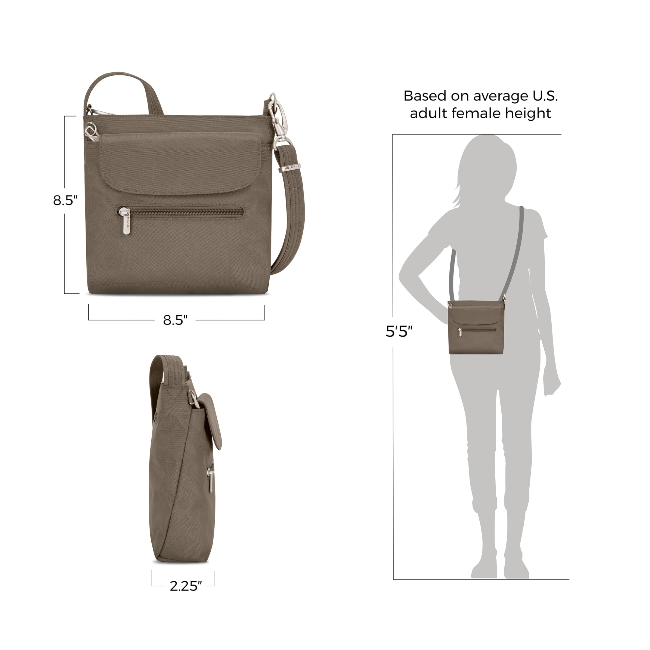 Travelon Anti-Theft Classic Mini Shoulder Bag