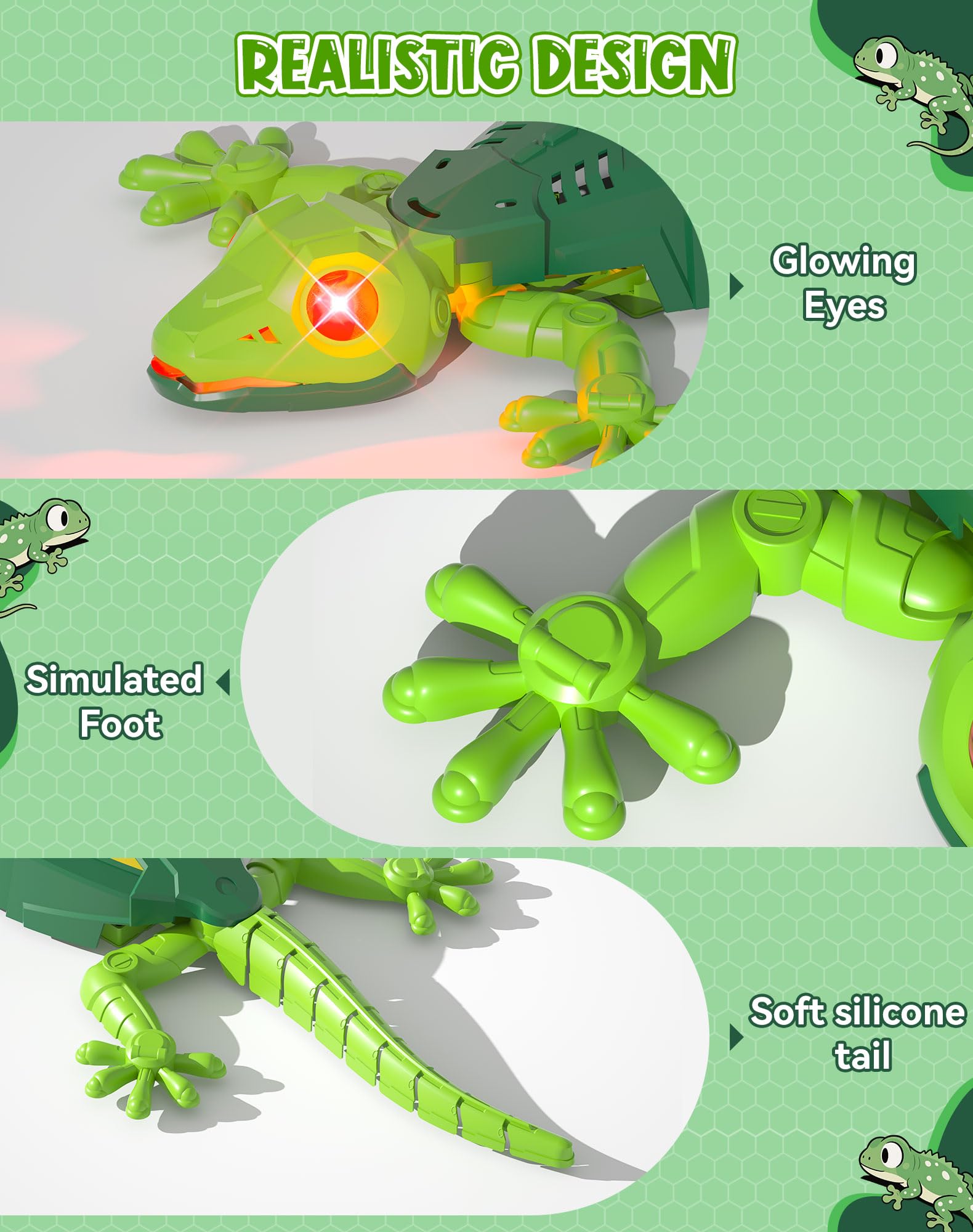 Wall Climbing Lizard,Wall Crawler Robot Gecko Remote Control,Floor Ceiling Crawling Electric Lizard Rc Car Toy,Cool Kids Toys,Christmas Birthday Gifts for 3 4 5 6 7 8 9 10+ Year Old Boys Girls Teens