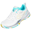 Sisttke Women's Badminton Pickleball Tennis Shoes Lightweight Breathable Non-Slip Court Sneakers for Racquet Sports Training White/Green