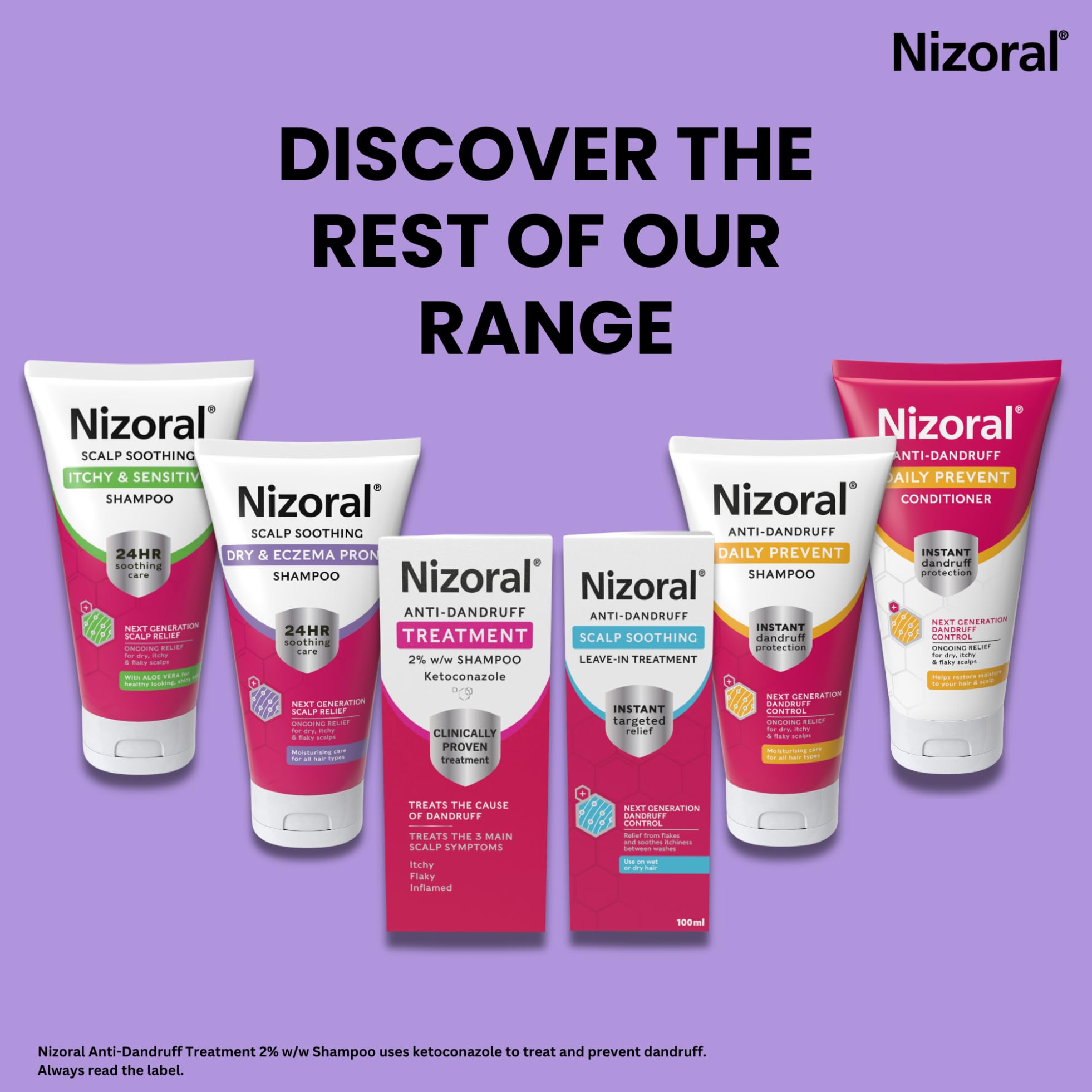 Nizoral Scalp Soothing Dry and Eczema Prone Shampoo, 24 Hour Soothing Care, Ongoing Relief for Dry, Itchy & Flaky Scalps, Get Soft and Silky Hair, Moisturising Care for All Hair Types, 1 x 200ml