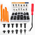 GOOACC 240PCS Bumper Retainer Clips Car Plastic Rivets Fasteners Push Retainer Kit 12 Popular Sizes Auto Push Pin Rivets Set -Door Trim Panel Fender Clips for GM Ford Toyota Honda Chrysler
