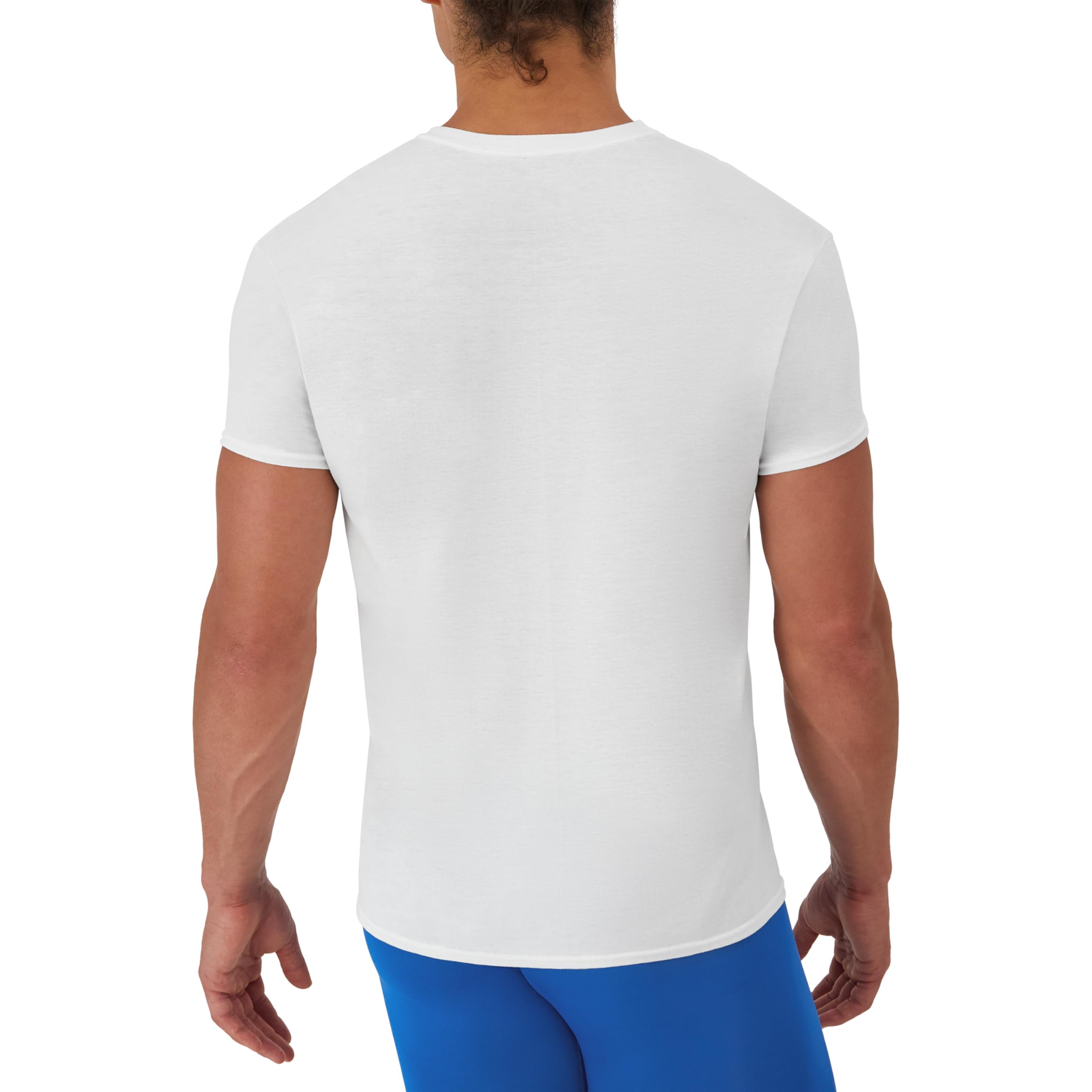 Hanes Men Hanes Men's White Performance Moisture-Wicking Crewneck Undershirt Tees, 5-Pack