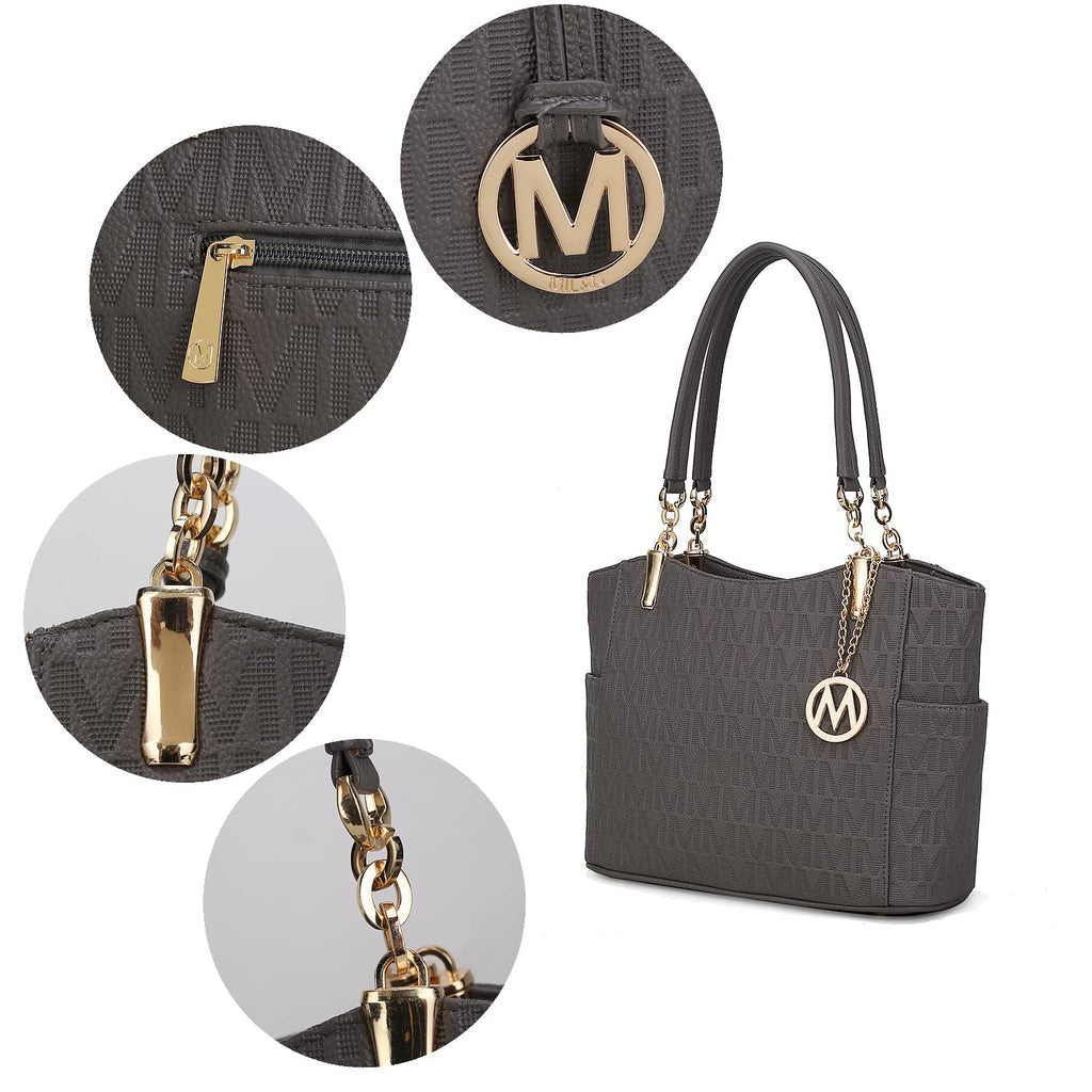 MKF Collection Shoulder Handbag for Women: Vegan Leather Satchel-Tote Bag, Top-Handle Purse, Ladies Pocketbook by Mia K
