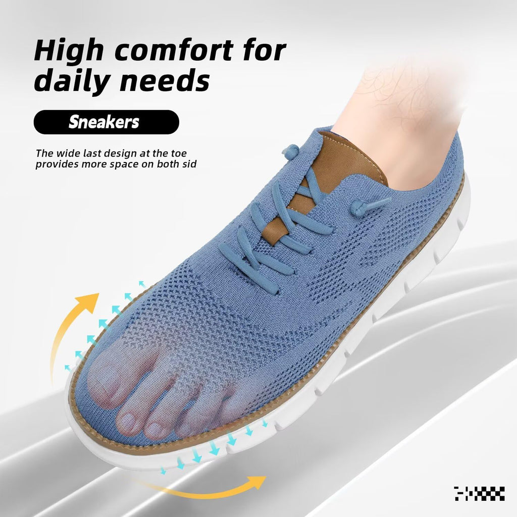 Men's Casual Business Shoes Fashion Mesh Dress Oxfords Walking Work Boat Sneakers Comfortable Lightweight
