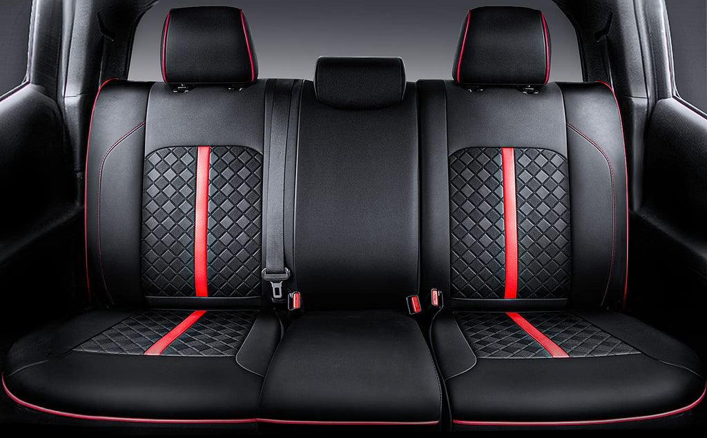 Carlimeki Leather Seat Covers Custom Fit for Tacoma Gen 3rd (2016-2023) Double & Crew Cab, for SR, SR5, Limited, TRD Pro, TRD Sport, TRD Off-Road, Trail Special Edition - Fully Covered