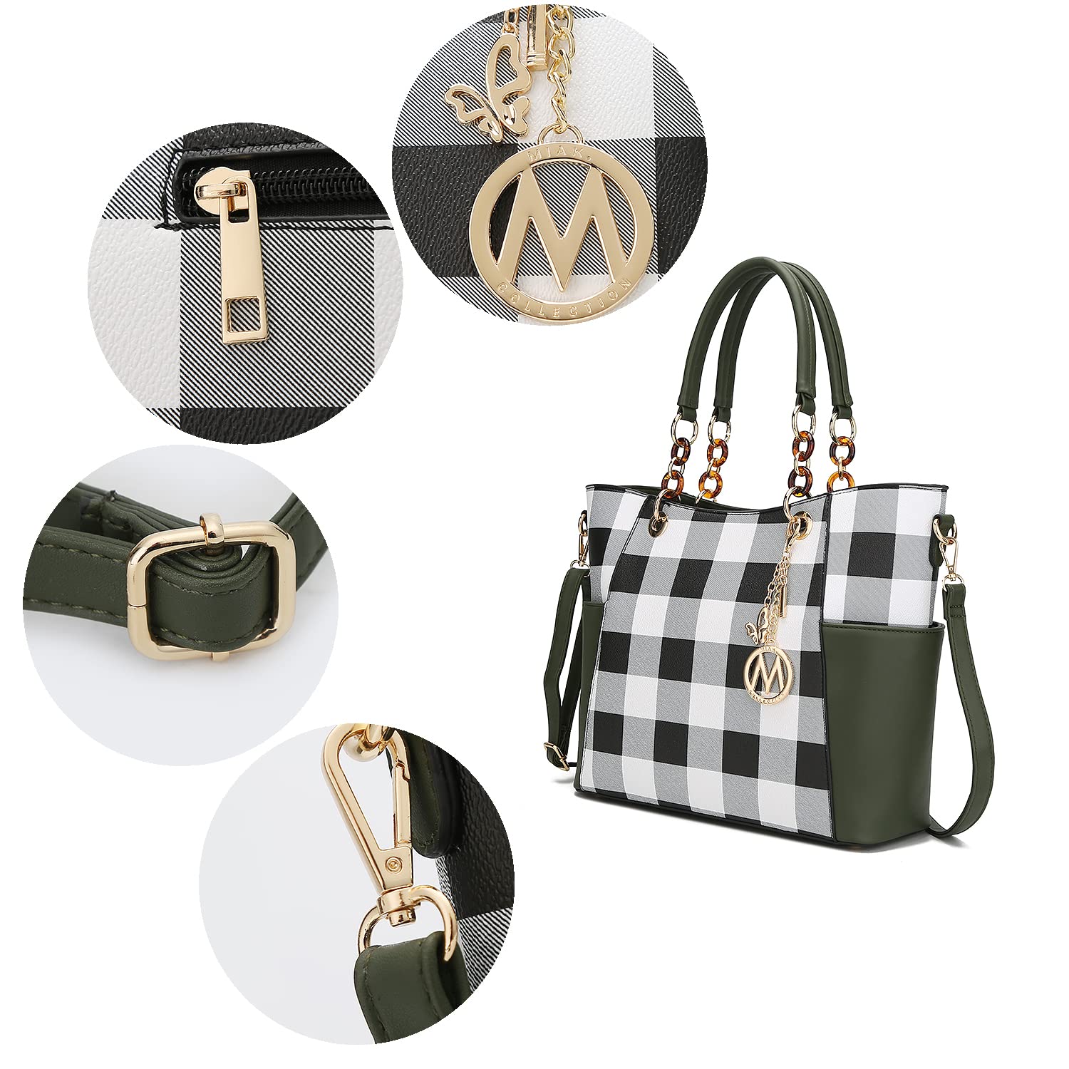 MKF Collection Tote Bag for Women, Handbag Set with Wallet-Top-Handle- Vegan Leather Purse Yellow by Mia k
