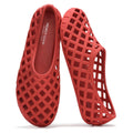 Project Cloud Jelly Shoes Women - Lightweight & Water-Resistant Women's Flats Sandals - Non Slip Womens Shoes - Perfect Summer Jelly Flats for Women 2026 (Jellz, RED, 7.5)
