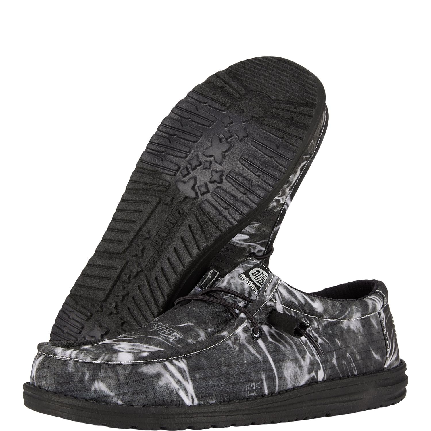 HEYDUDE Men's Wally Mossy Oak Elements | Men's Shoes | Men Slip-on Loafers | Comfortable & Light-Weight