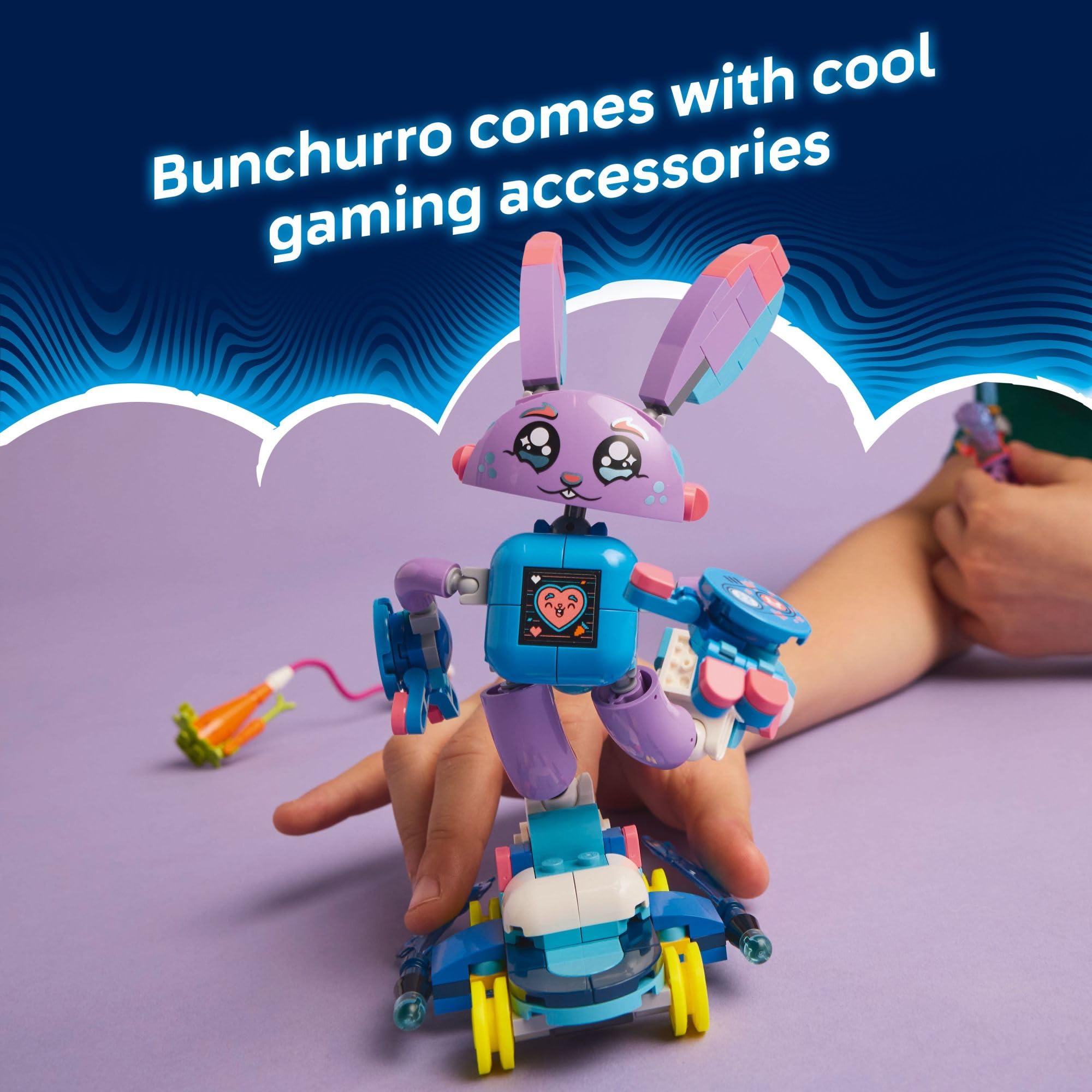 LEGO DREAMZzz Izzie and Bunchurro The Gaming Bunny - Fantasy Bunny Toy for Kids, Boys and Girls, Ages 7+ - Building Set with Hero Minifigure - Gift Idea for Birthdays - 71490