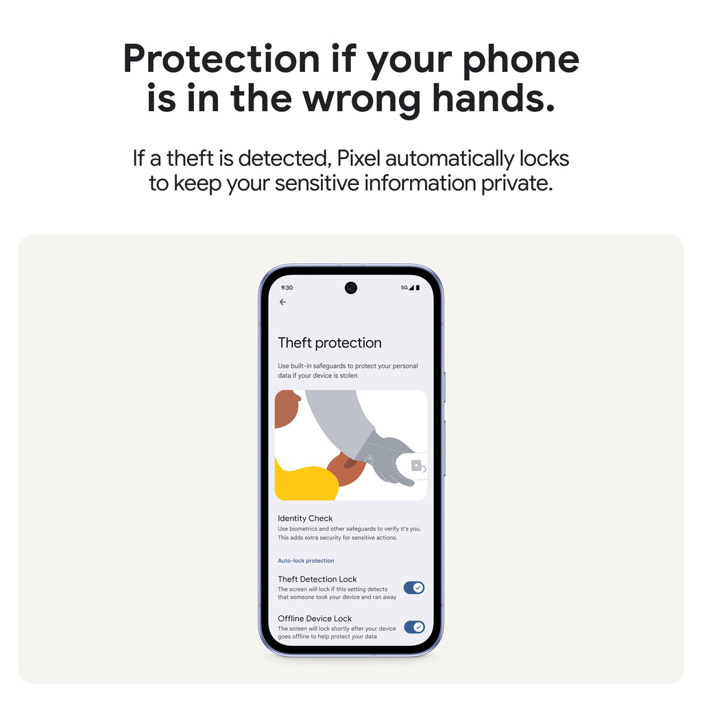 Google Pixel 9a with Gemini - Unlocked Android Smartphone with Incredible Camera and AI Photo Editing, All-Day Battery, and Powerful Security - Porcelain - 128 GB