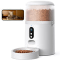 Faroro Automatic Cat Feeder with Camera, 3MP HD Video with Night Vision, 5G WiFi Cat Feeder Automatic with APP Control, 2-Way Audio, Low Food Sensor, Motion Alerts for Cats and Dogs