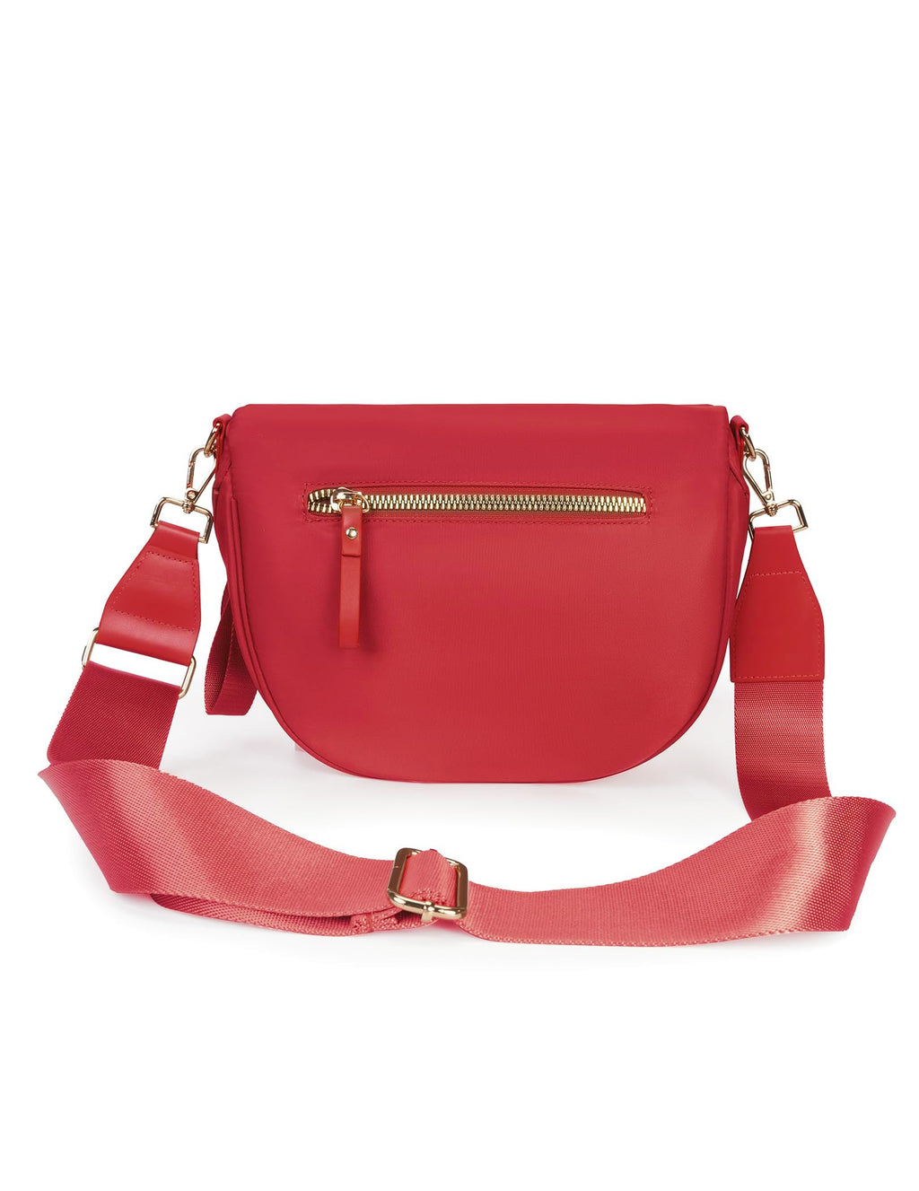 Spacious Nylon Crossbody Bag Bum Bag Handbags Wallets Purses Trendy Shoulder Bag for Women (red)
