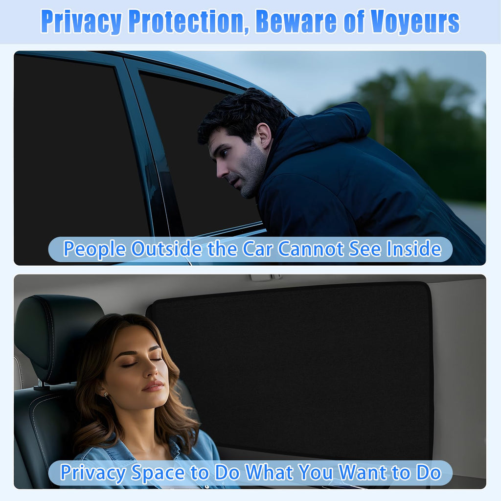 ZATOOTO Suede Car Window Shades 4PCS - Car Window Covers for Ultimate Privacy, UV Protection, and Heat Insulation, Side Window Sun Shade Perfect for Camping, Travel, Baby Safety, and Daily Use