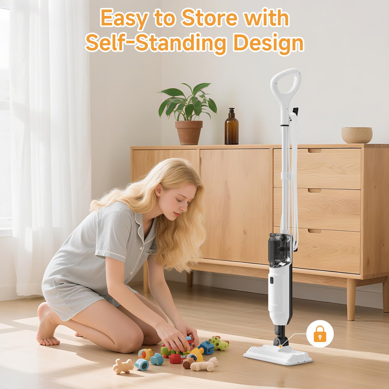 Steam Mop, Multi-Purpose Steam Cleaner for Home Steamer for Floor Cleaning, Floor Steamer Cleaner for Deep Cleaning with Handheld Steamer Mops Accessories, Pet Steam Mop Cleaner for Hardwood, Tile