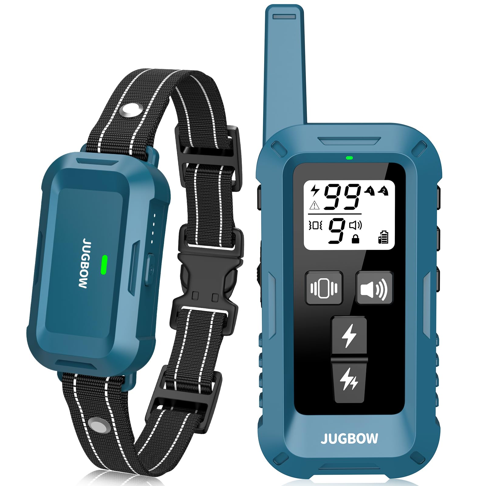 Jugbow Dog Shock Collar - 4200FT Dog Training Collar with Remote, IPX7 Waterproof Electric Collar with 4 Training Modes, Security Lock, Rechargeable e-Collar for Dogs 10-120lbs