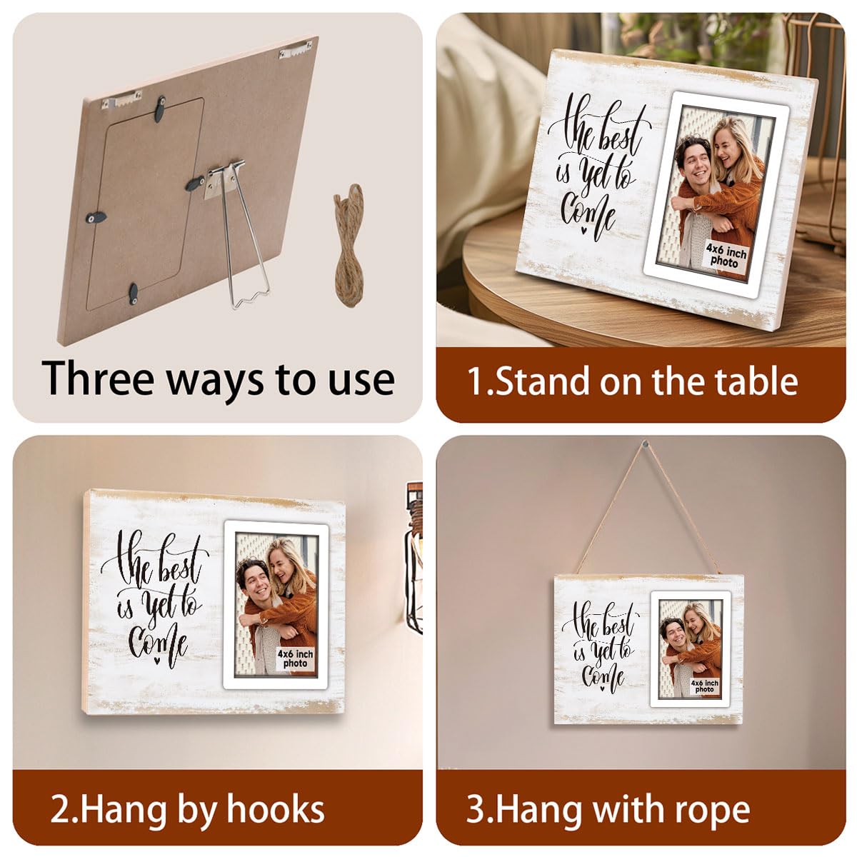 SZ-PengXin Engagement Gifts for Couples Gifts for Newly Engaged Couples Engagement Gift for Women Happy Engagement Party Gift Personalized Picture Frame The Best Is Yet To Come Engaged Photo Frame