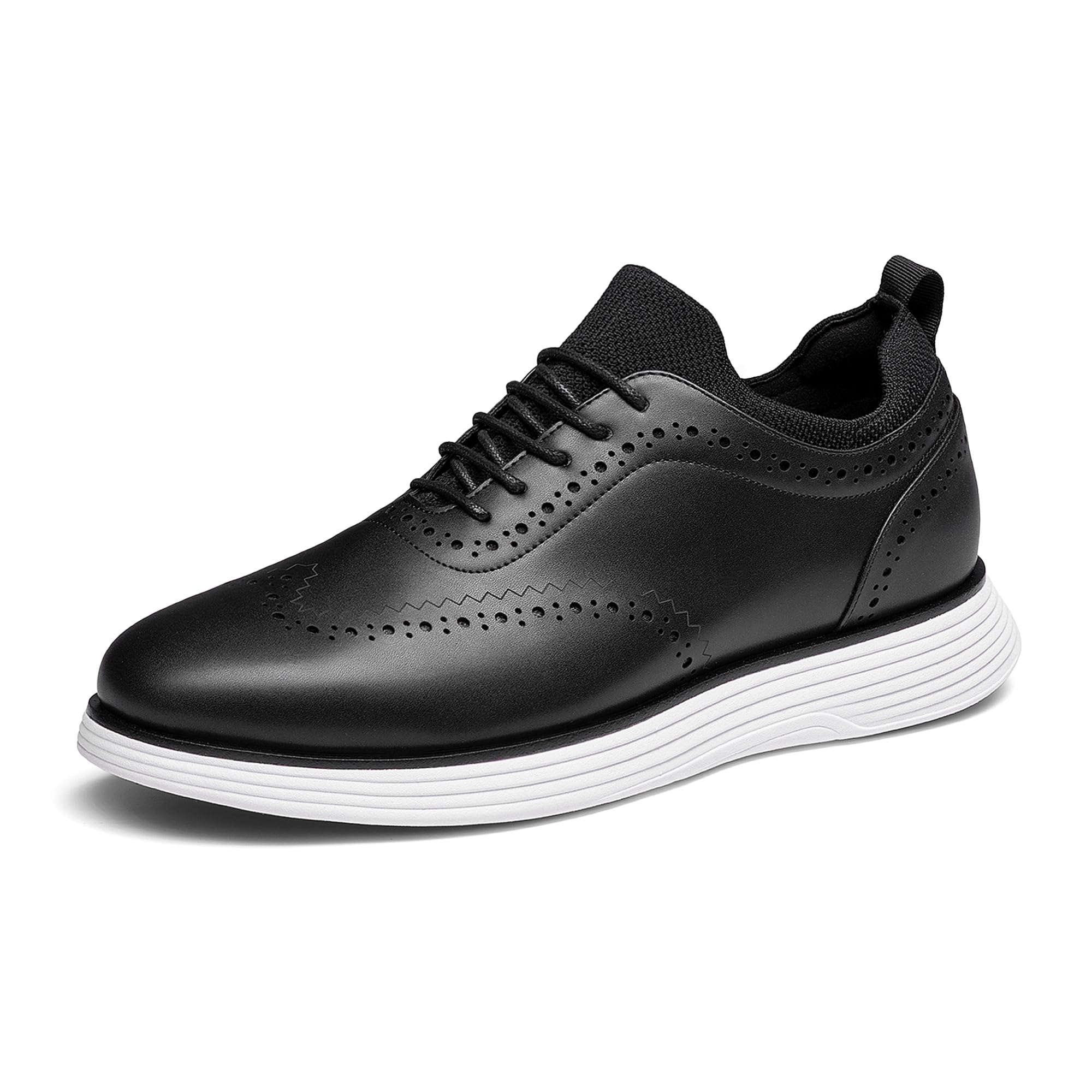 Bruno Marc Men's MaxFlex Dress Sneakers Oxfords Casual Wingtip Brogue Shoes,Size 13,Black,SBOX2326M
