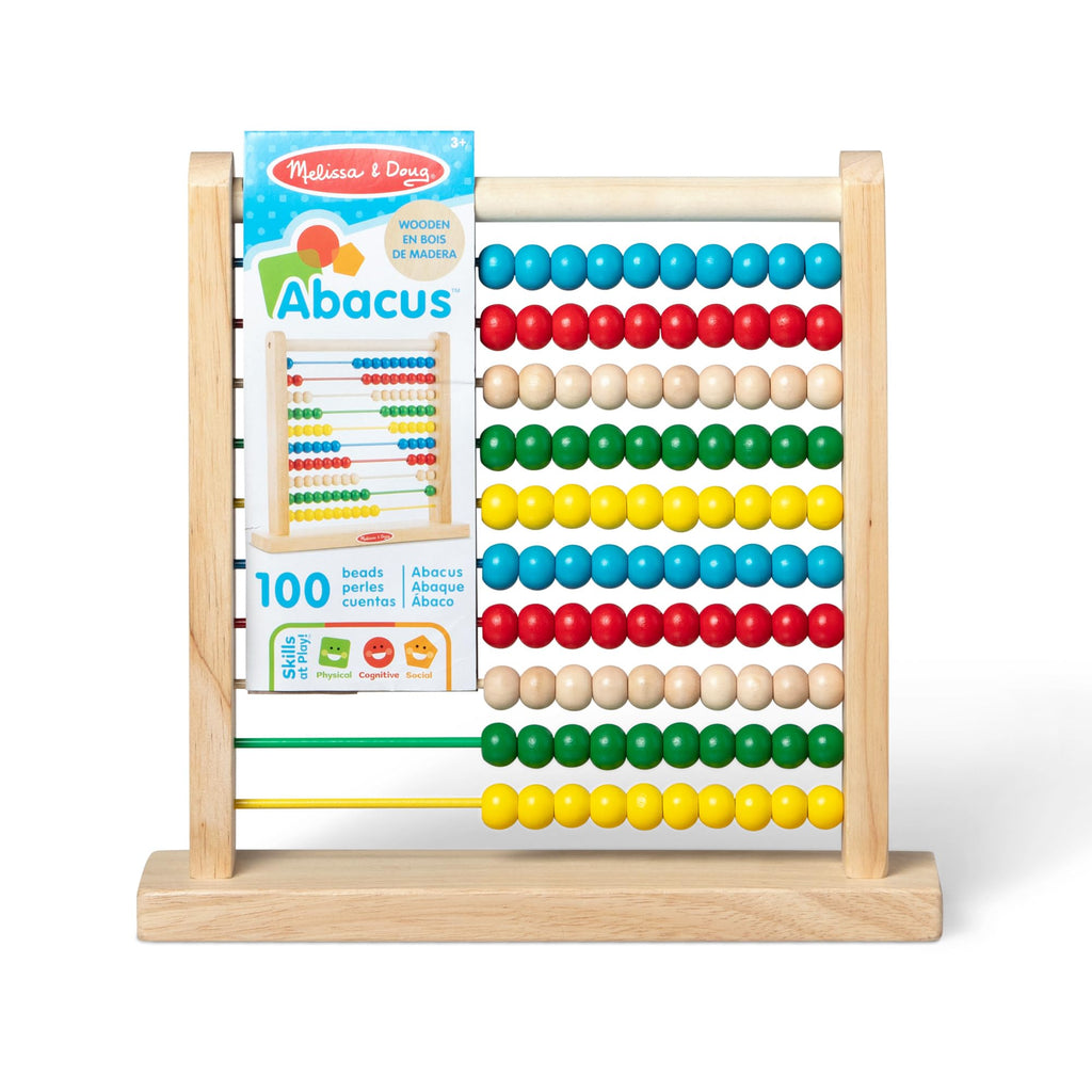 Melissa & Doug Abacus - Classic Wooden Educational Counting Toy With 100 Beads