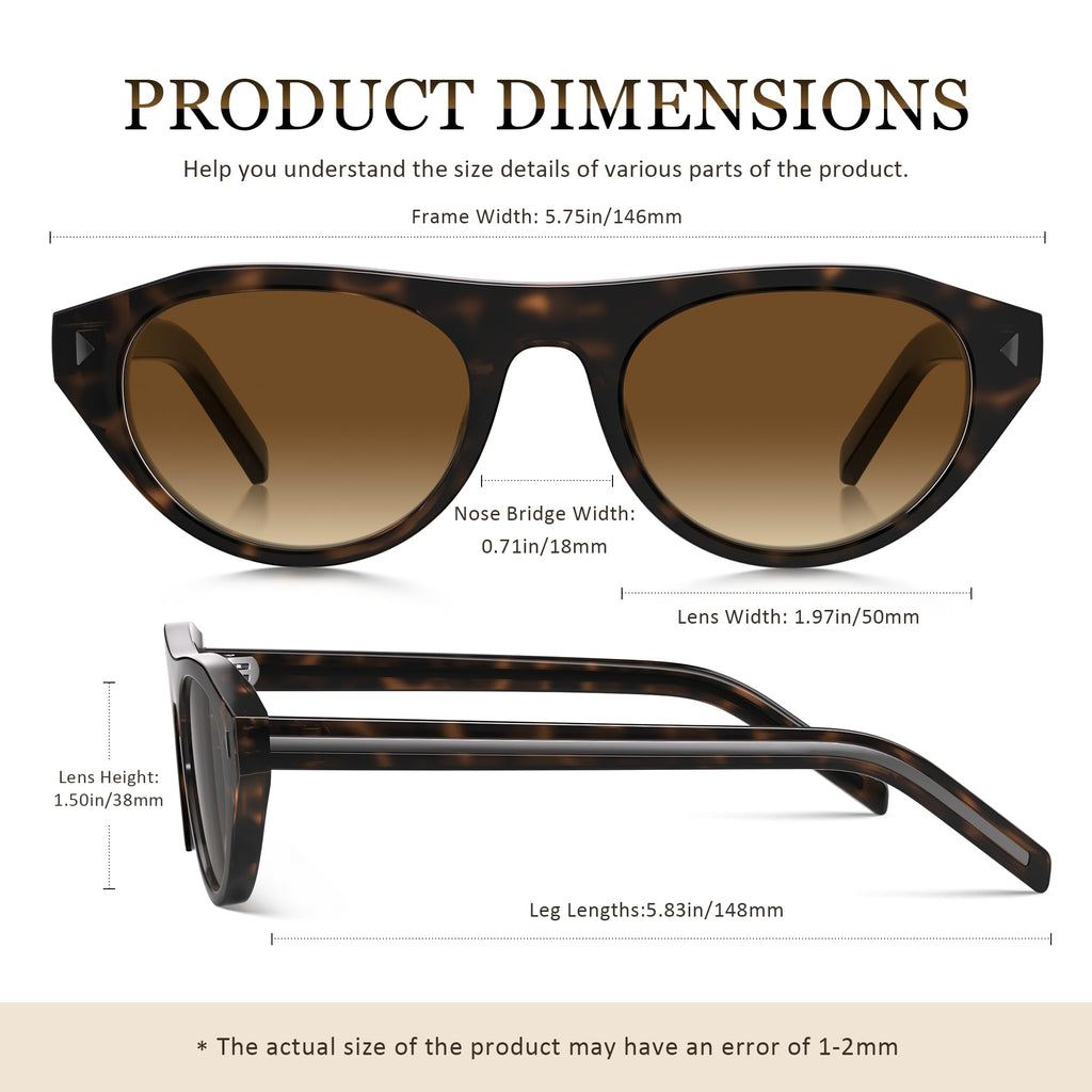 phikttu Retro Oval Sunglasses for Women Men Small Narrow 90s Vintage Round Shades UV400 Lightweight Designer Cateye Glasses