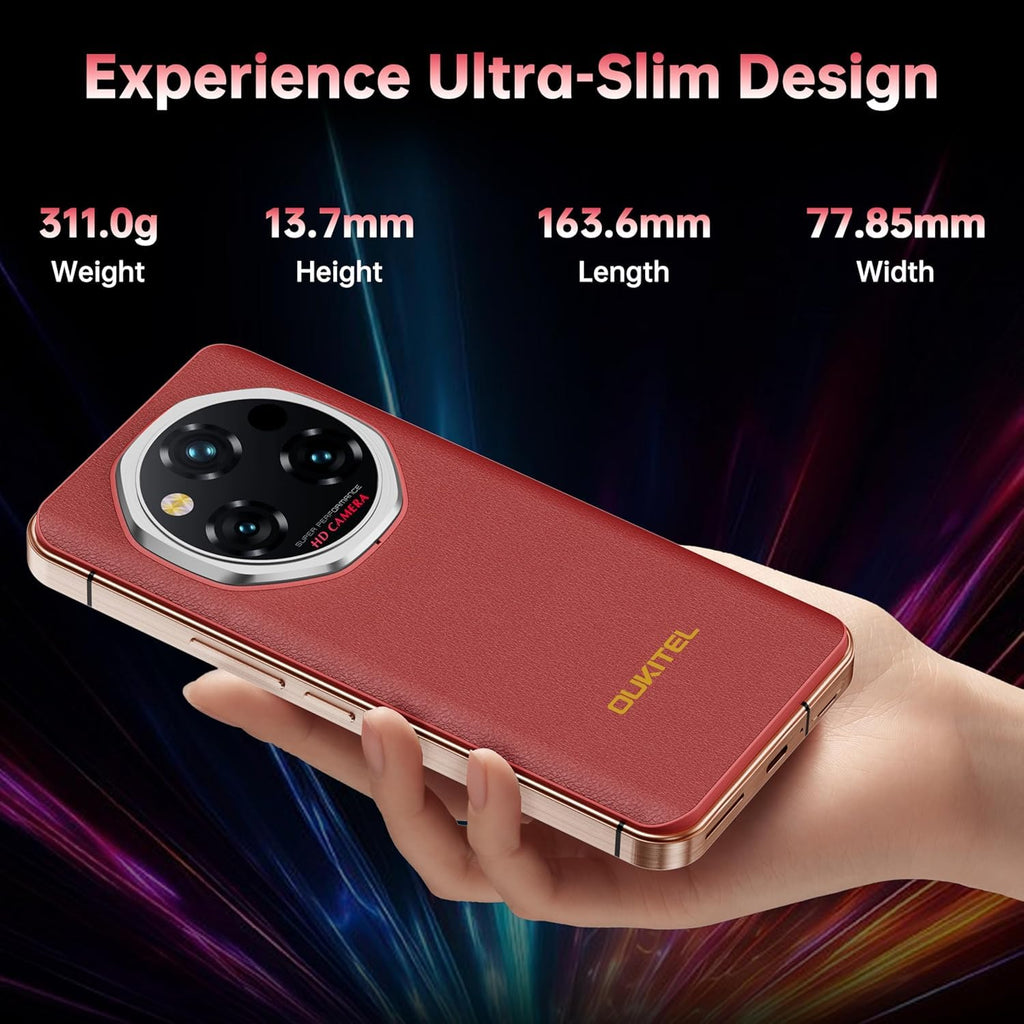 OUKITEL WP210 512GB Rugged Smartphone 5G Unlocked-36GB+512GB,8800mAh Massive Battery, 6.7" AMOLED 120Hz Display,108MP Camera, IP68/69K, Android 15, 45W Fast Charge, Dual SIM,Fingerprint, WiFi 6,Red