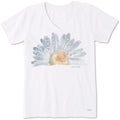 Life is Good Women's Crusher Tee, Short Sleeve Cotton Graphic T-Shirts, Watercolor Daisy Birds
