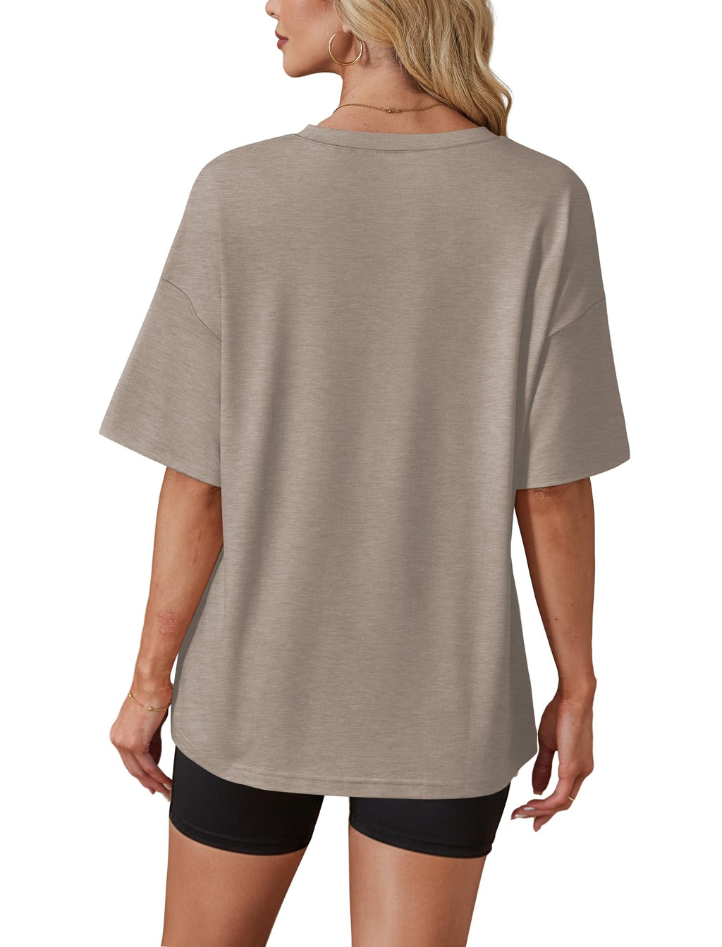WIHOLL Womens Spring Summer Tops Casual Shirts Graphic Tees Beach Vacation Clothes Oversized Short Sleeve Tshirts Gym Clothes Plus Size Workout Airport Travel Outfits Fashion Clothing XL