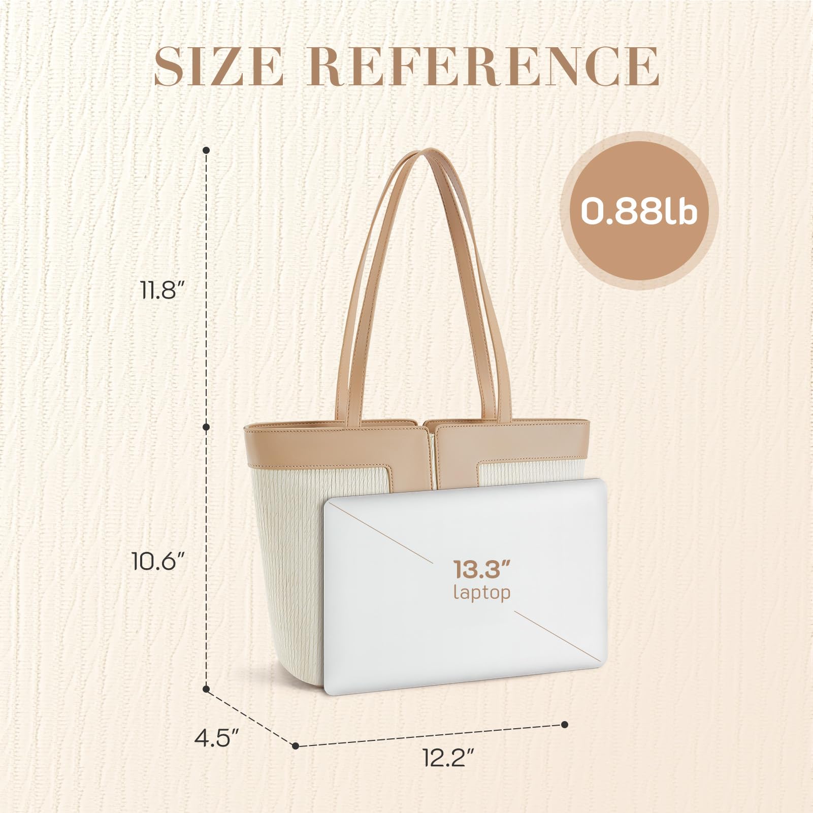Missnine Tote Bag for Women Vegan Leather Handbag and Purse Medium Top Handle Satchel Shoulder Bag with Zipper Work Travel