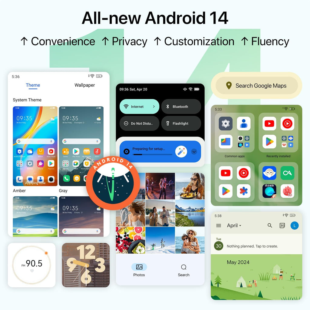 UMIDIGI G9 5G Cell Phone, Android 14 Unlocked Phones, 12(6+6) GB +128GB/1TB TF Expand, 5G Dual SIM, 50MP Camera, 6.75" HD+ 90Hz Display, AI Face & Fingerprint Unlock, 5000mAh Android Phone Green