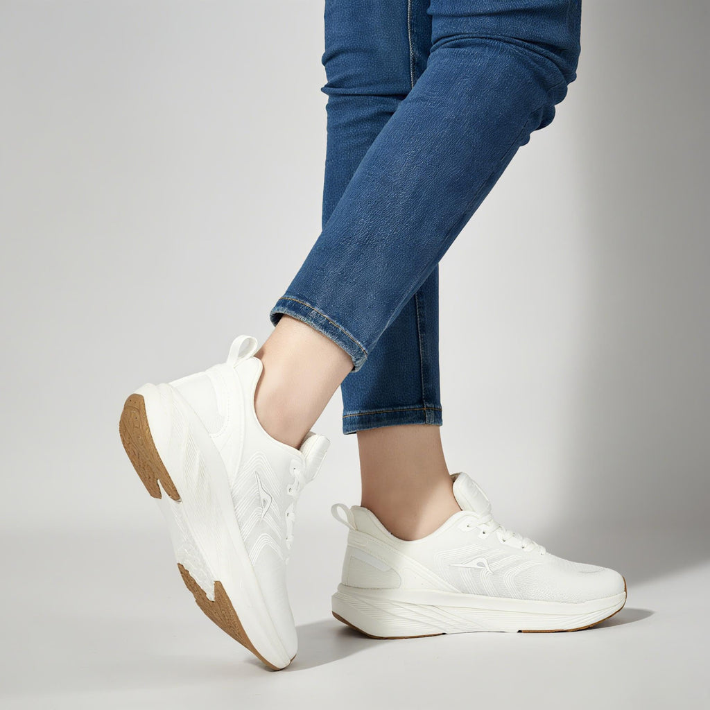 Ablanczoom Womens Walking Shoes Breathable Mesh Non-Slip Sole Lightweight Sneakers for Casual Athletic Workout White