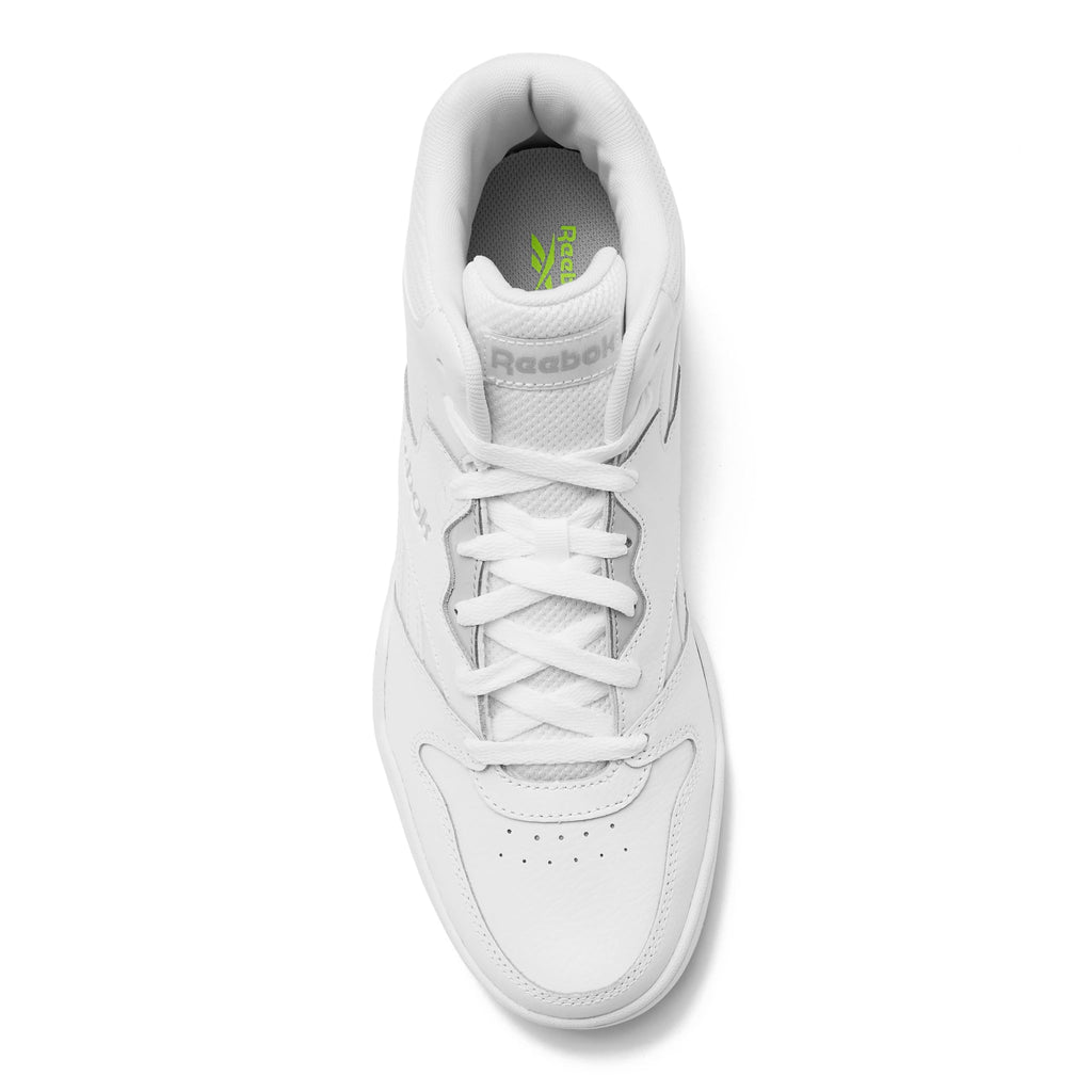 Reebok Royal BB4500 Hi2 High Top Sneakers for Men, Black or White Mens Basketball Shoes, Medium or Wide Width Size 7 to 14 Athletic Mens Shoes, White/Light Solid Grey, 10 Medium
