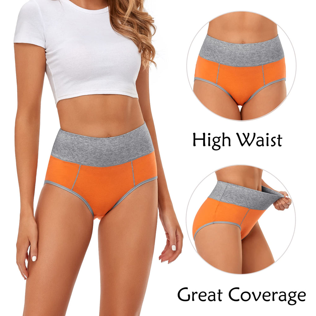 CULAYII Postpartum Underwear for Women High Waisted Cotton Underwear Soft Breathable Panties Stretch Briefs