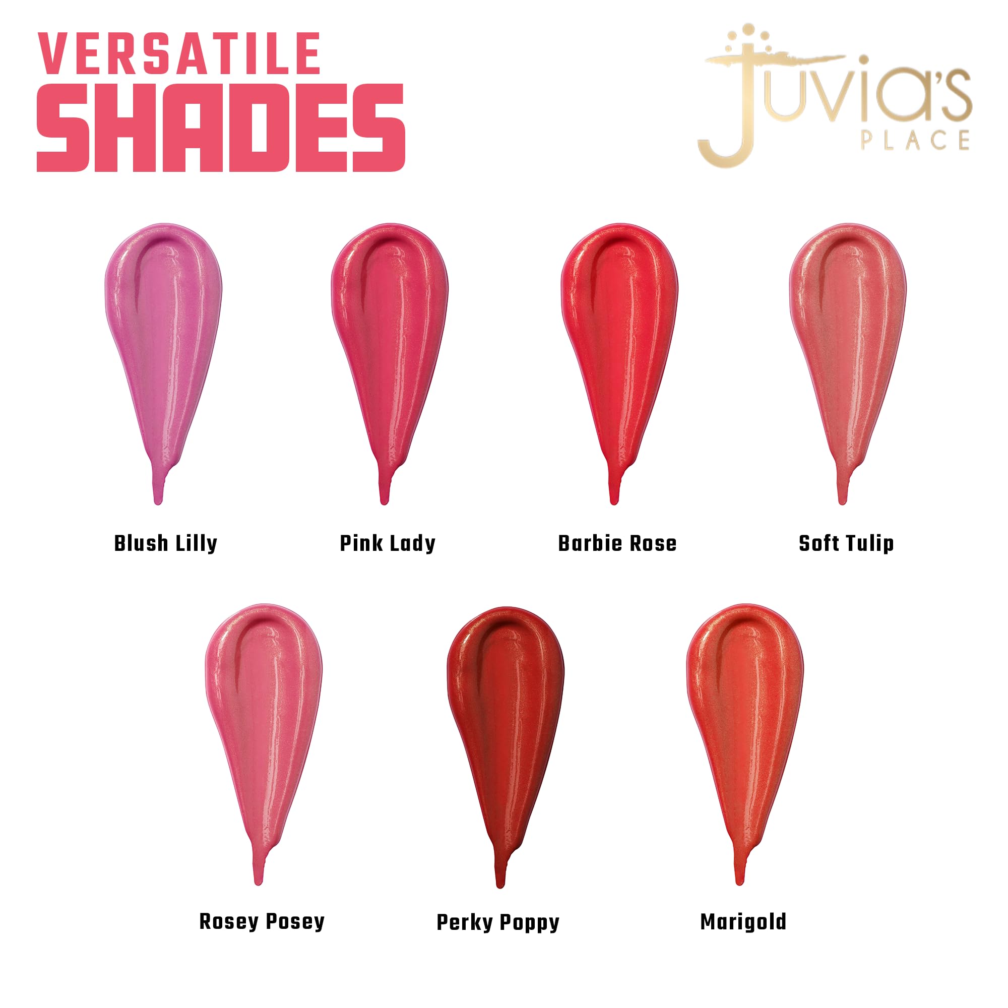 Juvia's Place Blushed Liquid BlushLighter - Pink Lady Glow - Liquid Blush for Cheeks with Luminous Glow, Long-Wearing, Buildable & Highly-Pigmented Makeup, Easy to Blend