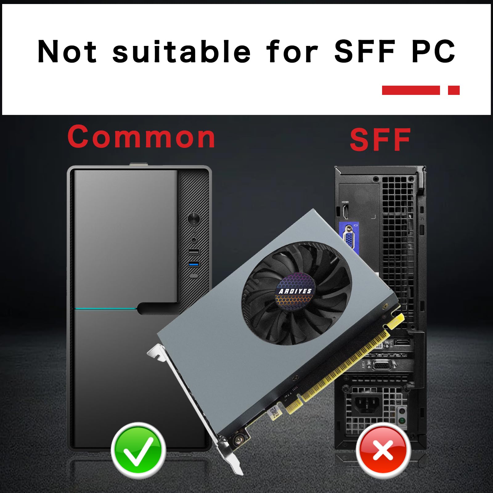 ARDIYES GT 730 4GB GDDR3 GPU 4X HDMI Graphics Card, 4 Independent Display Multi-Monitor Setup, 64-bit DDR3 Video Card for Computer PC ITX Single Slot PCI Express