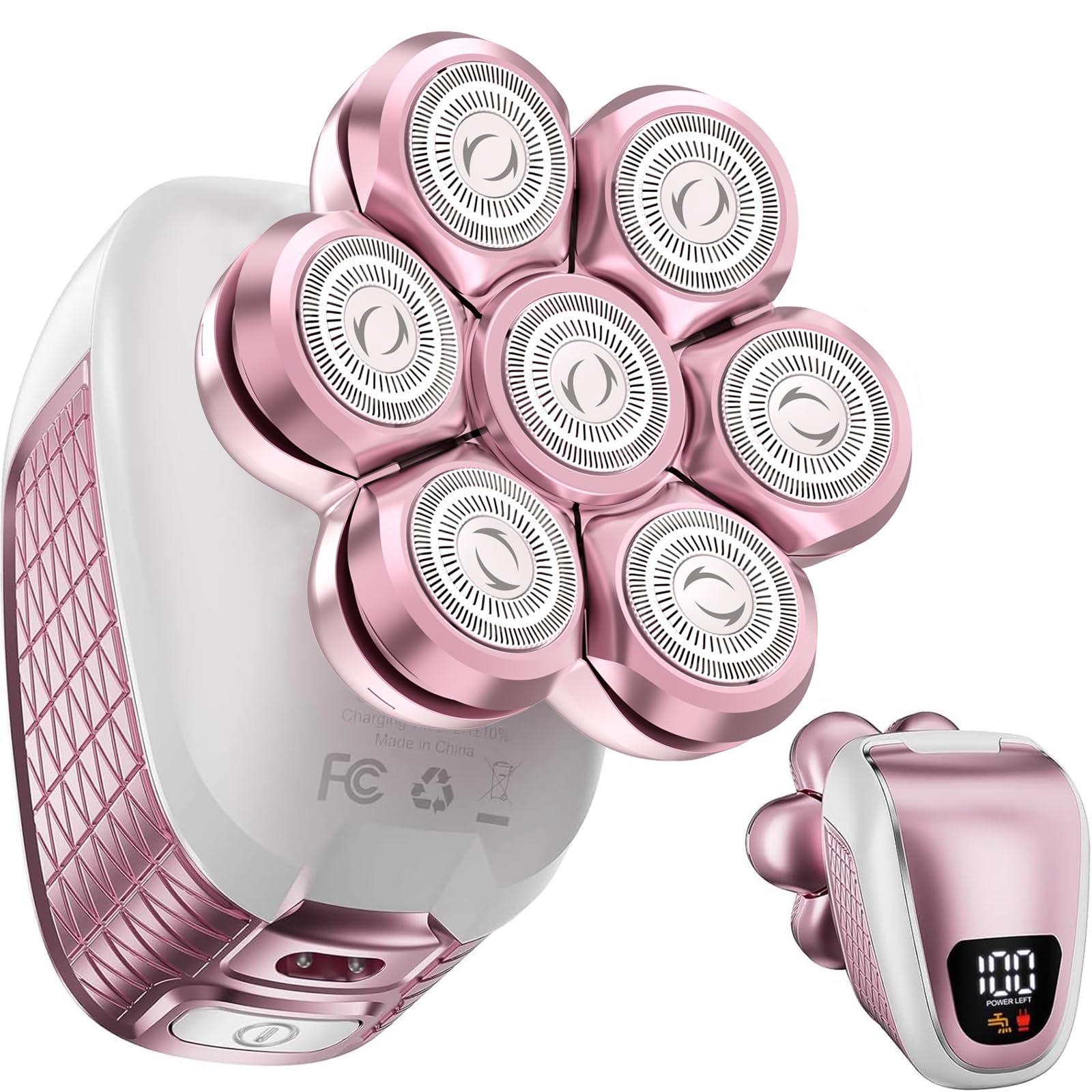 Wyklaus Electric Razors for Women Legs: 5-in-1 Rechargeable Body Shaver - Waterproof Wet Dry Hair Remover - Trimmer for Lady Face Underarms Public