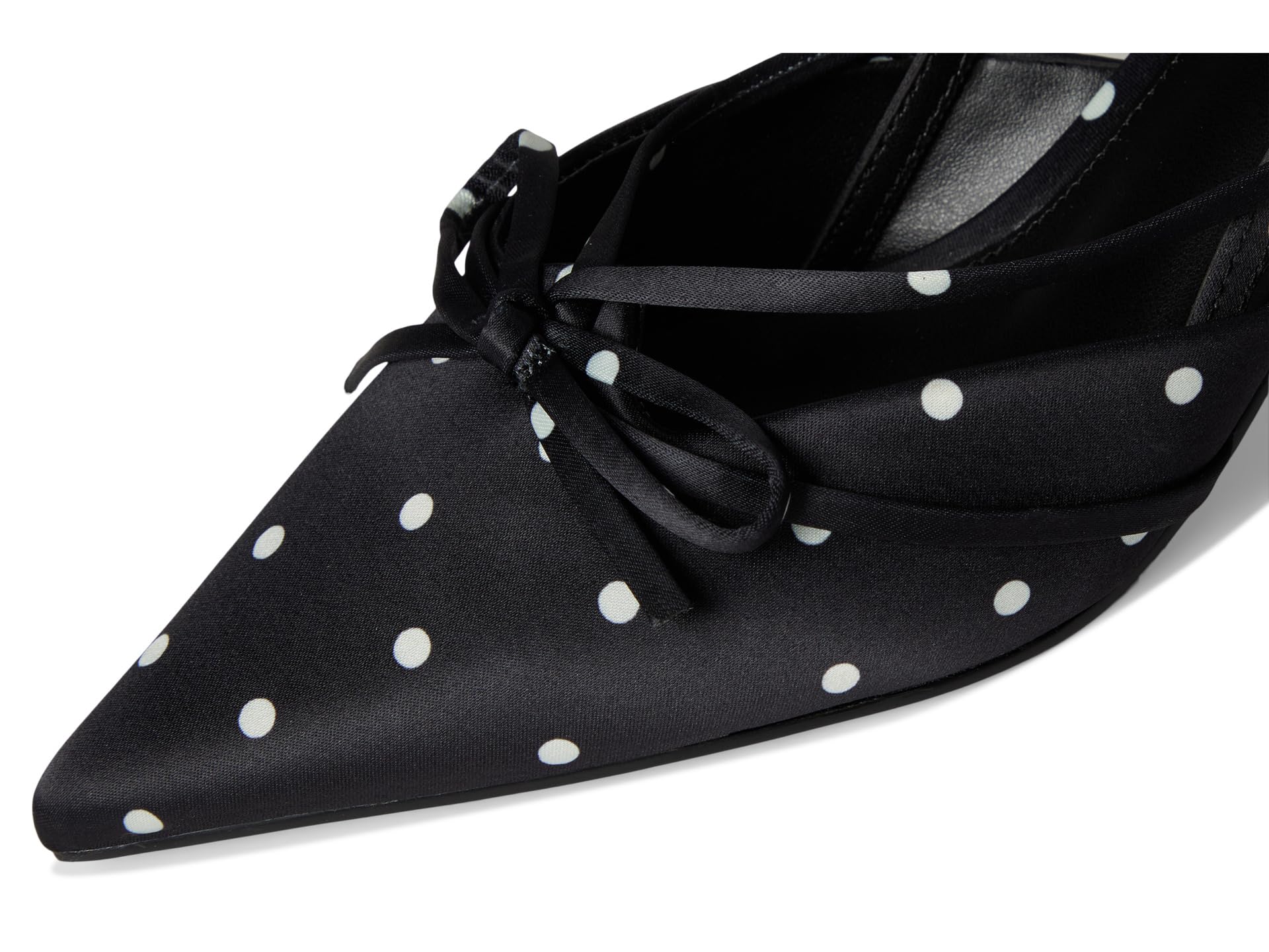 Madden Girl Women's Viixen Sling-Back Kitten Heel, Black Polka Dot, 7.5