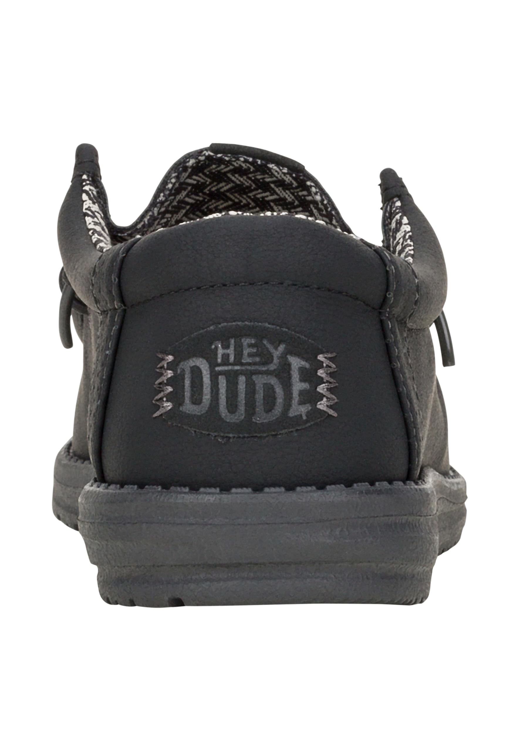 HEYDUDE Men's Wally Classic Black/Charcoal Size 11, Men’s Shoes, Men's Slip-on Loafers, Comfortable & Light-Weight