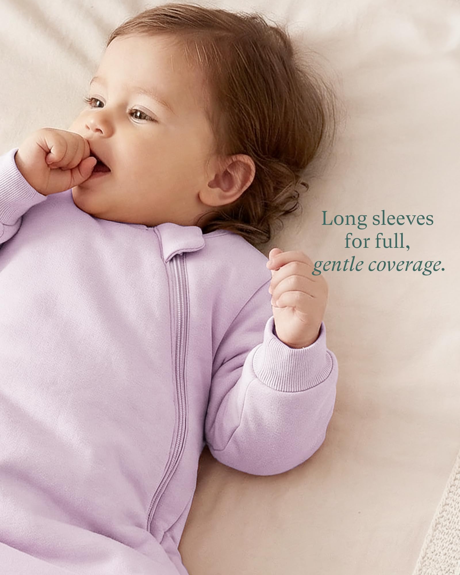 PurComfy Supersoft Long Sleeve Sleep Sack 1.0 TOG, Premium Baby Sleeping Bag 2-Way Zipper Sleep Sack with Sleeves 6-15 Month, Blush