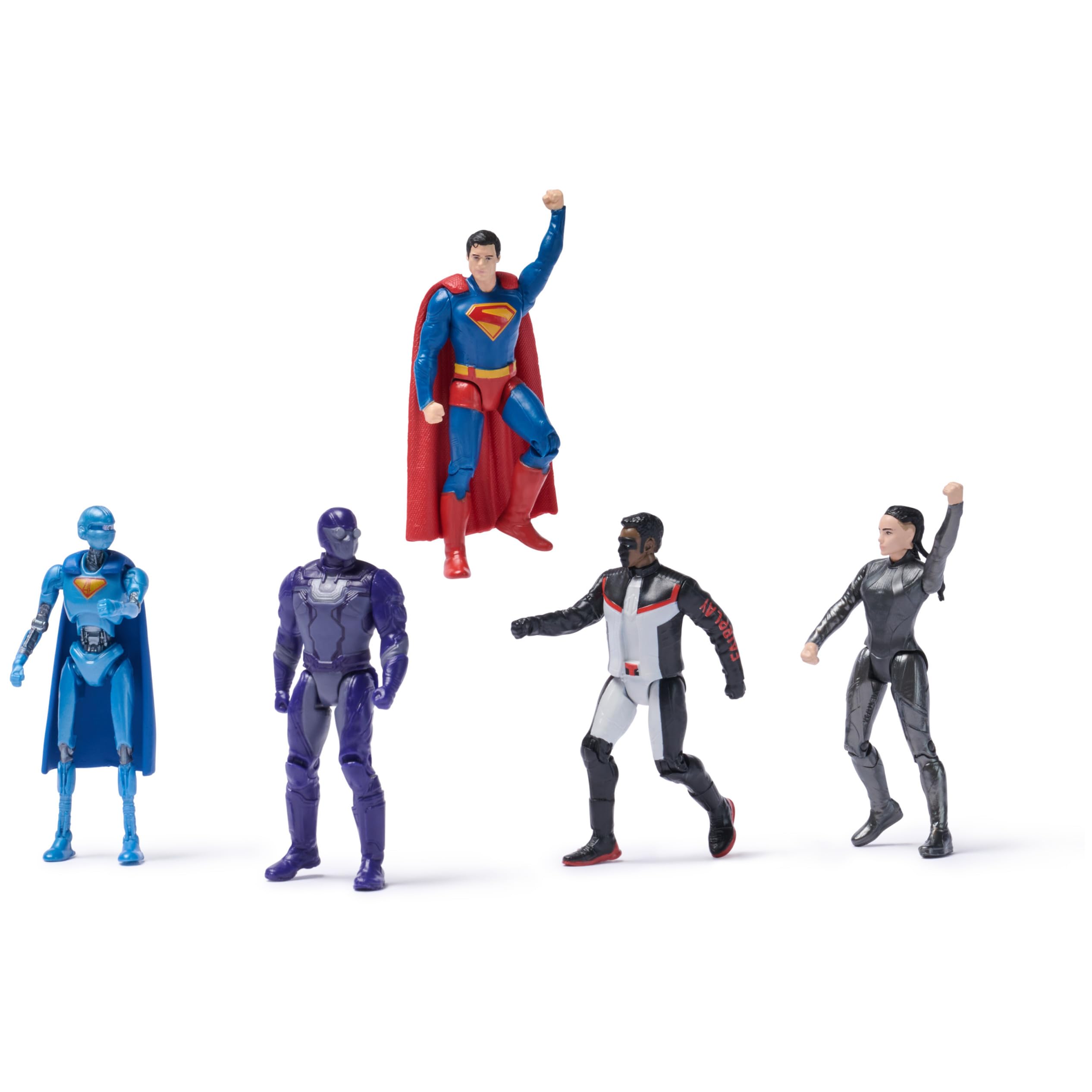 DC Comics, Superman Heroes Vs. Villains 5-Pack, 3-Inch Action Figure, Stylized Superhero Figures with Dynamic Poses and Battle Ready Armor, Kids Toys for Ages 4+