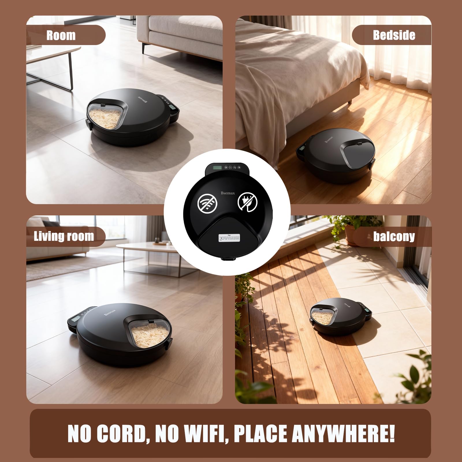 Automatic Wet Food Cat Feeder, Auto Refrigerated Wet Foods Feeder for Cats Dogs 4 Meal Timed Fresh Foods Dispenser with 2 Ice Packs Small Pet Feeders for Kitty Puppy Automatic Cat Dog Food Bowl Black