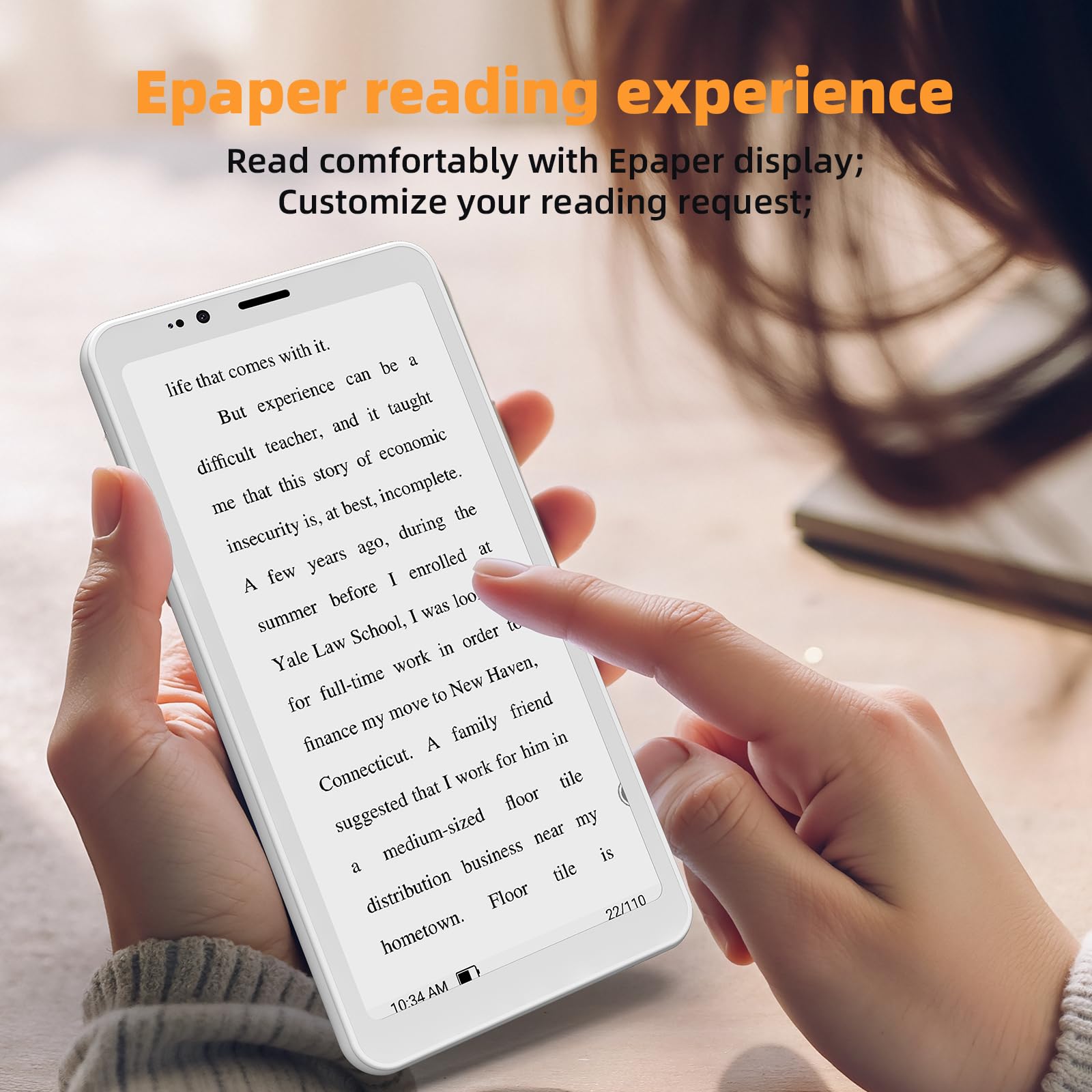 Bigme HiBreakS Color Epaper Smart Phone,3300mAh Battery, 8-Core Processor, 6GB+128GB, 5.84 Inch Mobile Phone, Dual Camera, White