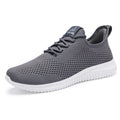 VAMJAM Men's Running Shoes Ultra Lightweight Breathable Walking Shoes Non Slip Athletic Fashion Sneakers Mesh Workout Casual Sports Shoes Grey Size 12