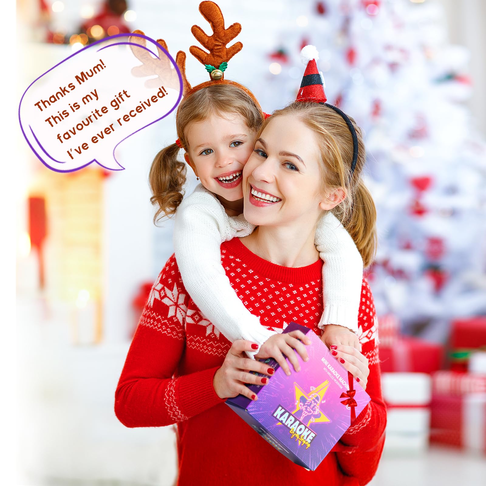 YLL Karaoke Machine for Kids, Portable Mini Speaker with 2 Wireless Microphones, 2026 TOP Kids Gifts for Girls Ages 3, 4, 5, 6, 7, 8, 9, 10, 12 +Years Old, 4-12th Birthday Present Toy Party (Purple)
