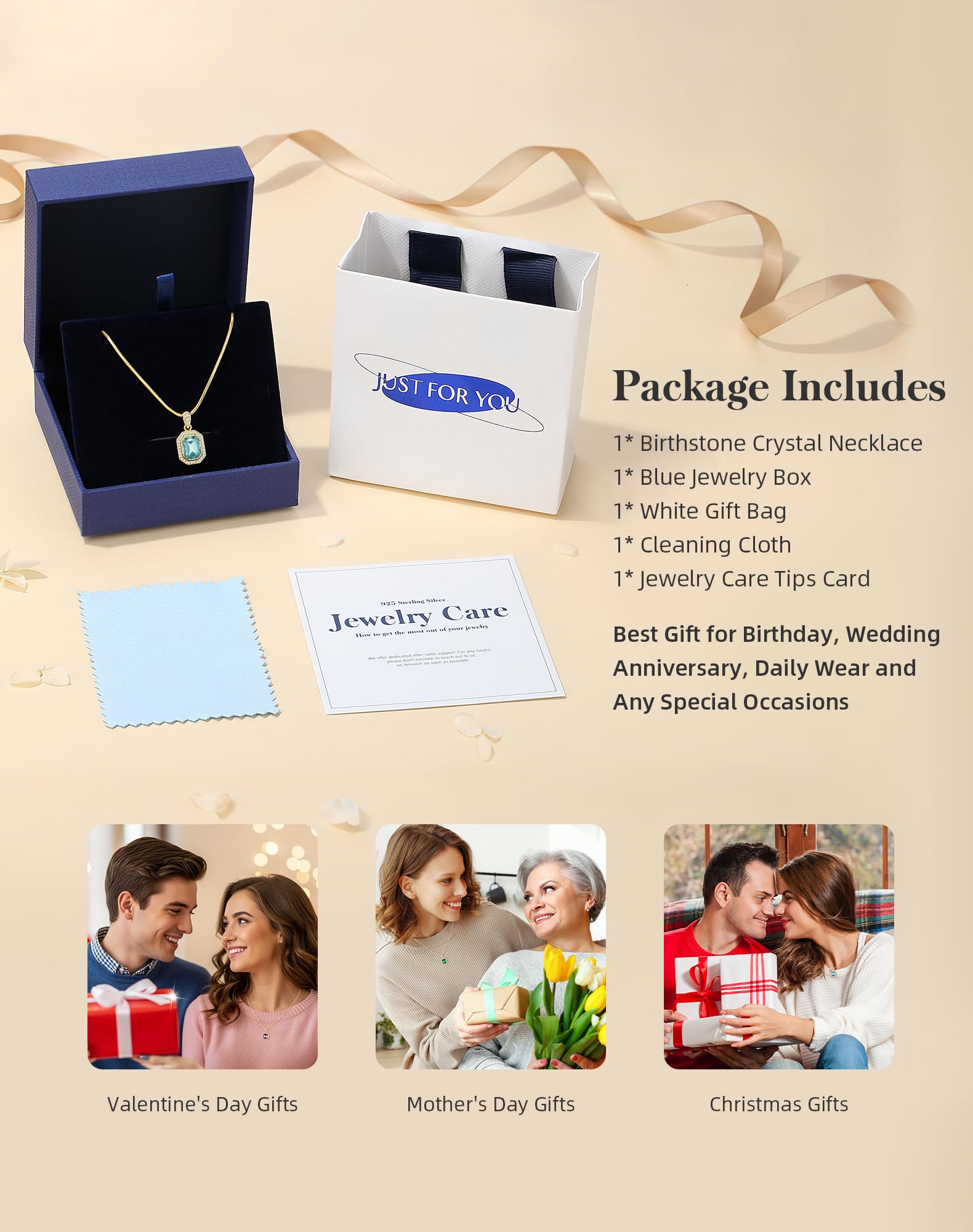 lobci Gold Necklaces for Women Necklace for Girlfriend Crystal Necklaces for Women Gold Jewelry for Wife Birthday Gift Ideas March Aquamarine Necklace-03