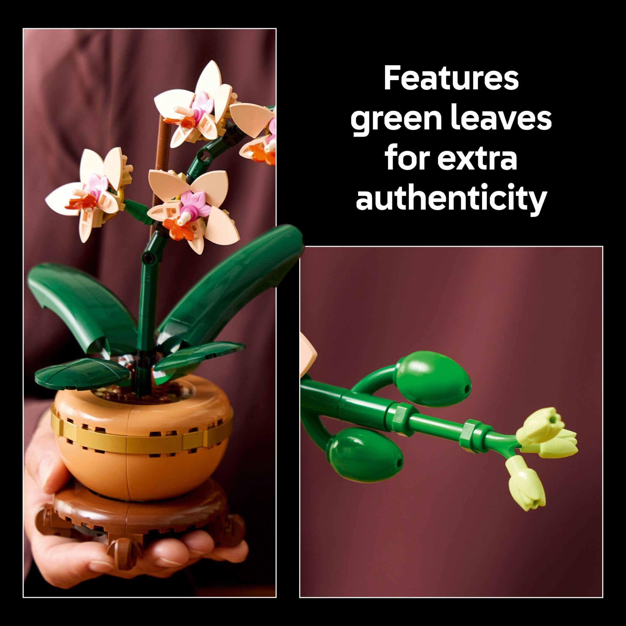 LEGO Botanicals Mini Orchid Building Set - Artificial, for Home Decor, Adults Ages 18+ - Gift for Birthdays - Indoor Plant Decorations for Table, Desk, Office - 10343