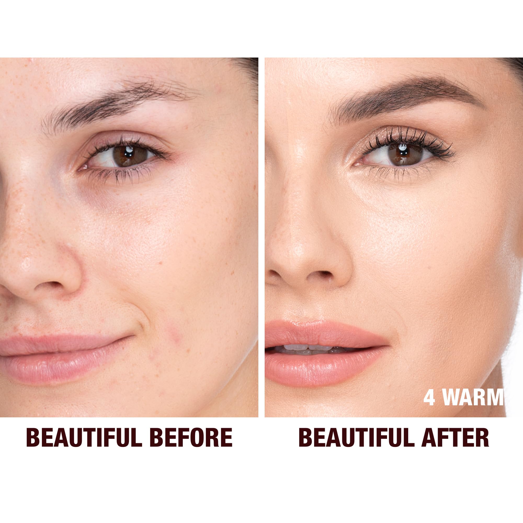Charlotte Tilbury Beautiful Skin Medium Coverage Hydrating Foundation - Buildable Liquid Makeup for Instant Glow, Plumping Hydration & Lasting Skincare Benefits - 4 Warm