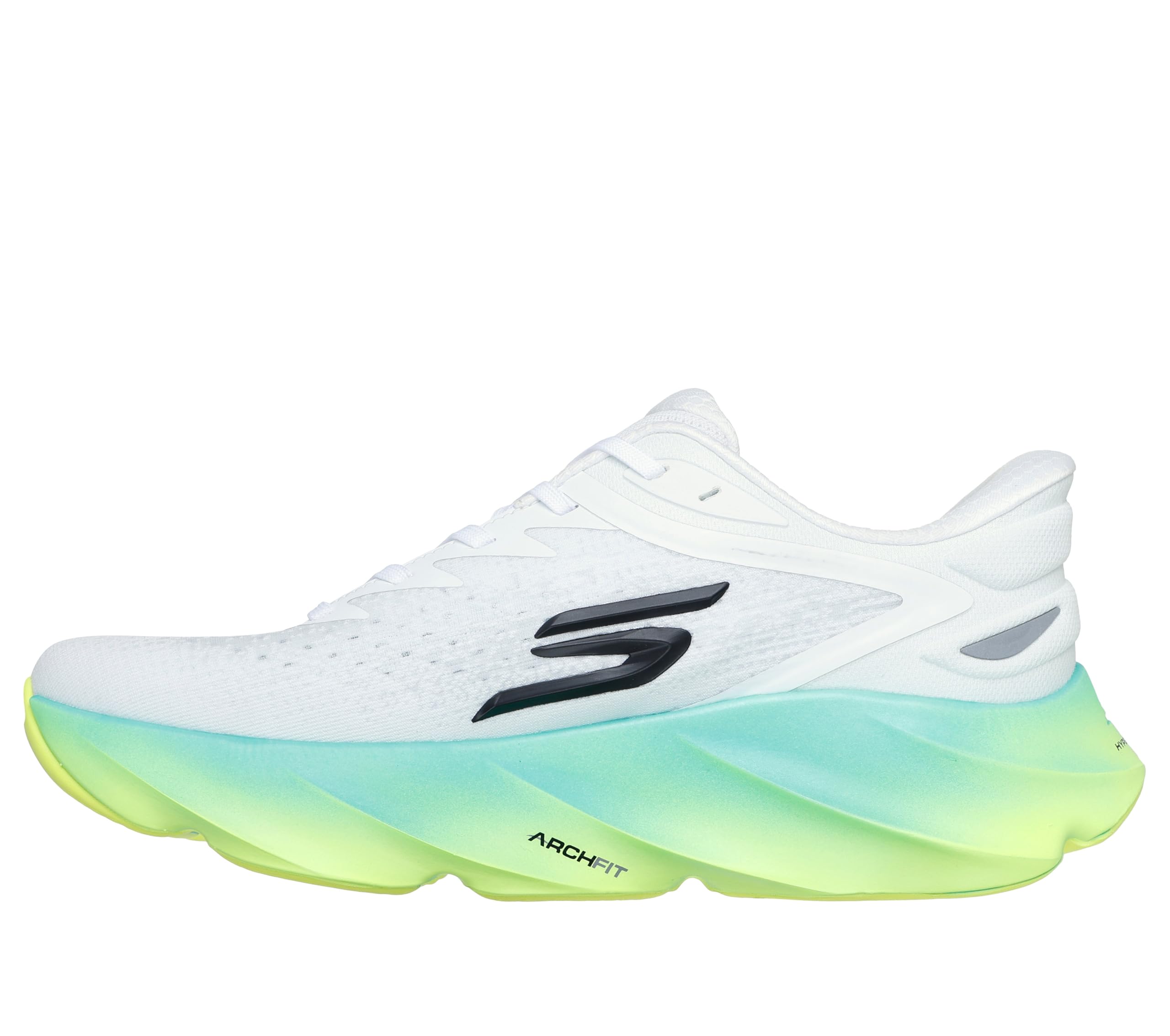 Skechers Men's Aero Burst Hands Free Slip-Ins Running Shoe, White/Multi, 8