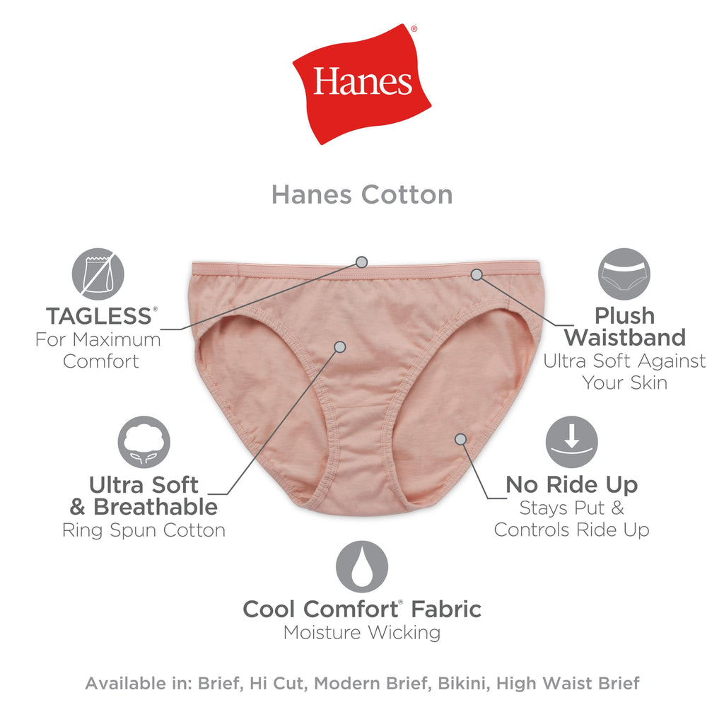 Hanes womens Cotton briefs underwear, 10 Pack - Brief Assorted 1, 9 US