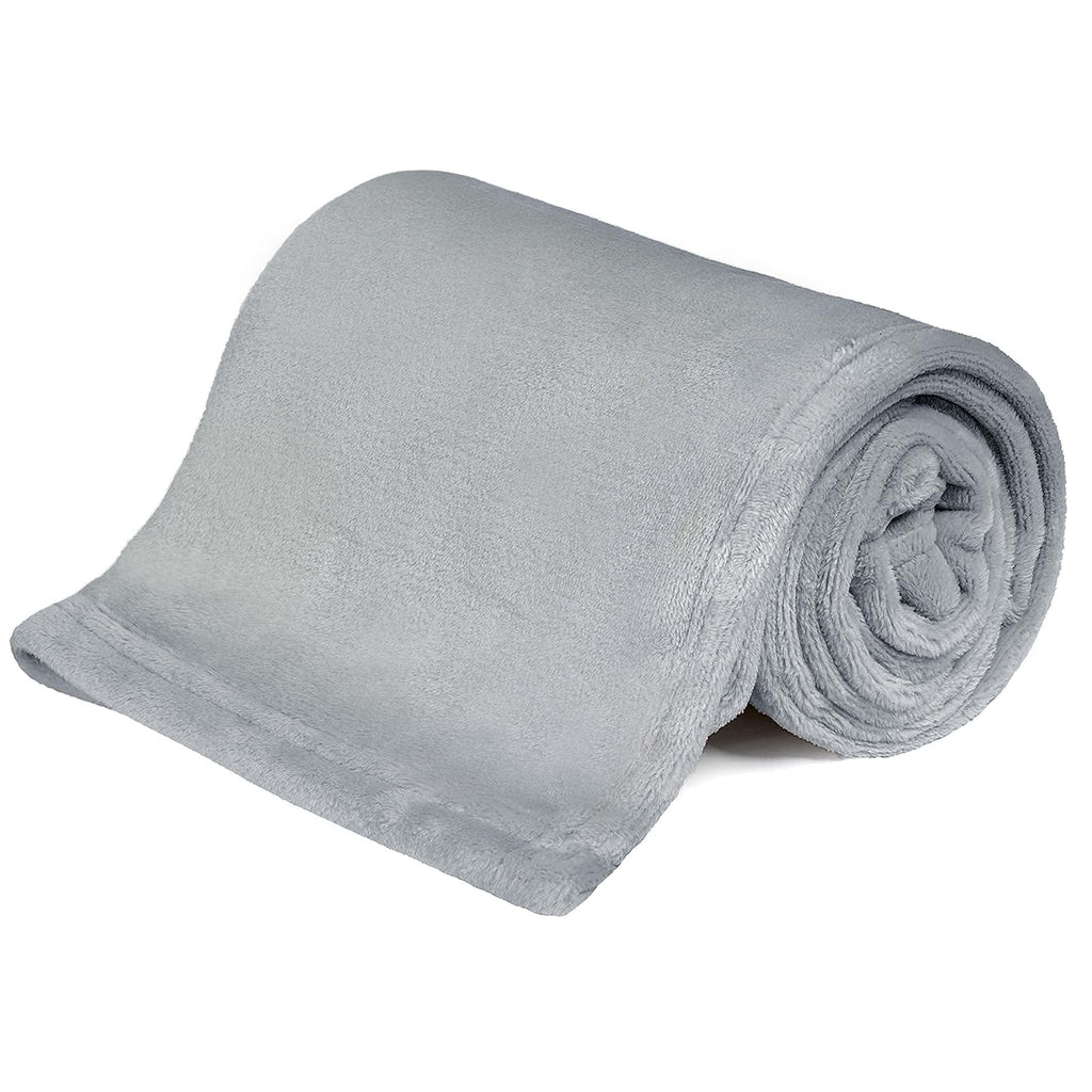 KMUSET Kids Blanket for Boys Girls 30x40 inches, Soft Cozy Fuzzy Swaddle Throw Blanket, Small Fleece Blanket for Crib Stroller, Grey