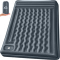 FNARMW Double Sleeping Pad Camping, Self Inflating 6'' Extra-Thick 2 Person Pillow Built-in Foot Pump Waterproof Inflatable Sleeping Mat Backpacking, Tent, Hiking, Portable Camping Pad (Grey)
