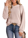 Dokotoo Oversized Hoodies for Women Causal Long Sleeve Knit Grey Hoodie Oversized Pullover Comfy Fleece Sweatshirt Plus Size Sweatshirt for Women Fall Clothing Winter Clothing Hooded Tops L